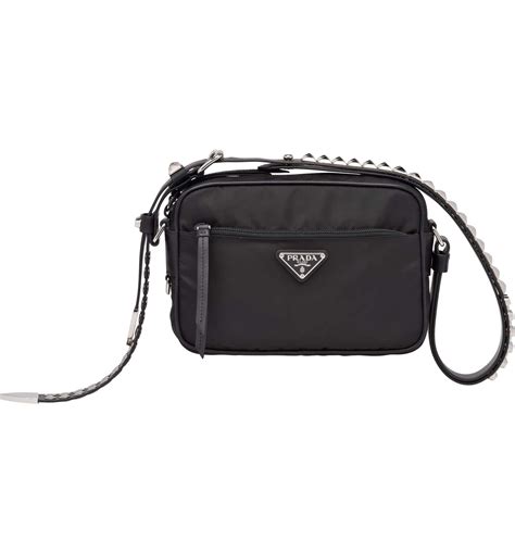 small prada black purse|Prada small nylon camera bag.